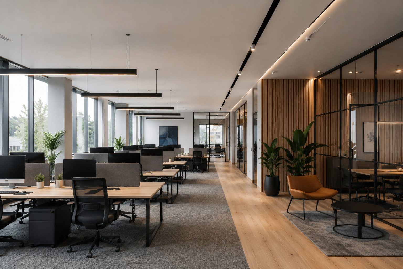 Commercial workspace interior project